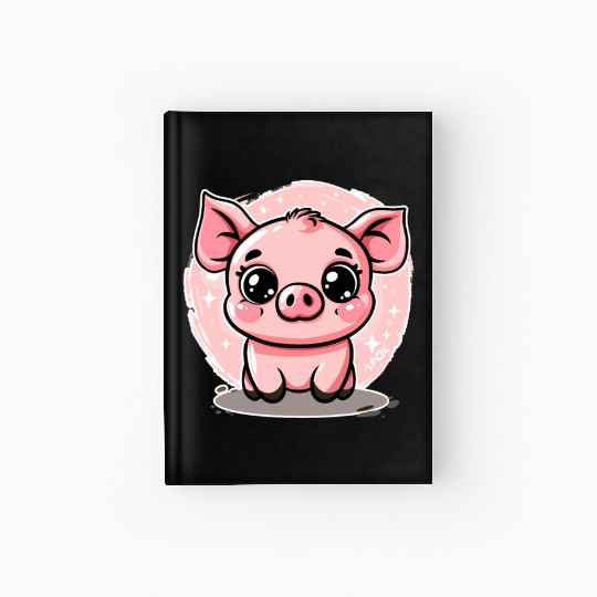 Cute Little Piggy Piglet Hardcover Journal