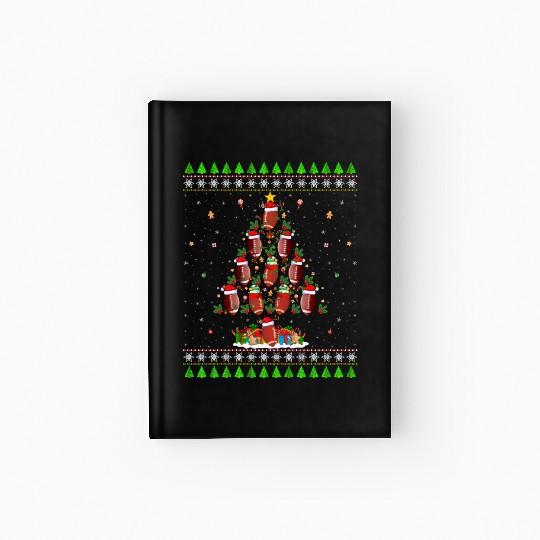 American Football Christmas Tree Hardcover Journal
