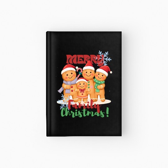 Gingerbread Family Christmas Hardcover Journal