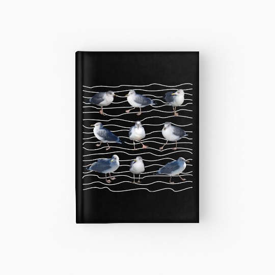 seagull sea ocean sailing coast Hardcover Journal
