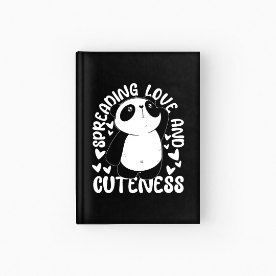 Spreading Love And Cuteness Panda Bear Friend Hardcover Journal