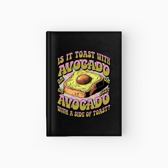 Retro Avocado Toast Question Hardcover Journal