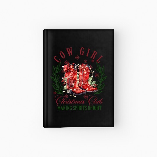 COW GIRL, Merry Christmas Hardcover Journal