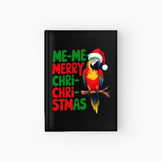 FUNNY XMAS PIRROT png2 Hardcover Journal