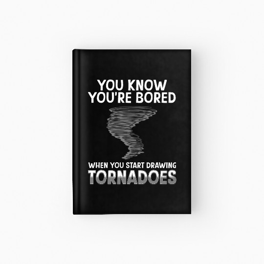 Funny science humor nerd geek tornado Hardcover Journal