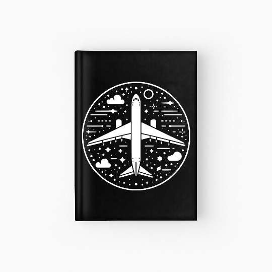 Minimalistic Vector Passenger Aircraft path28 Hardcover Journal