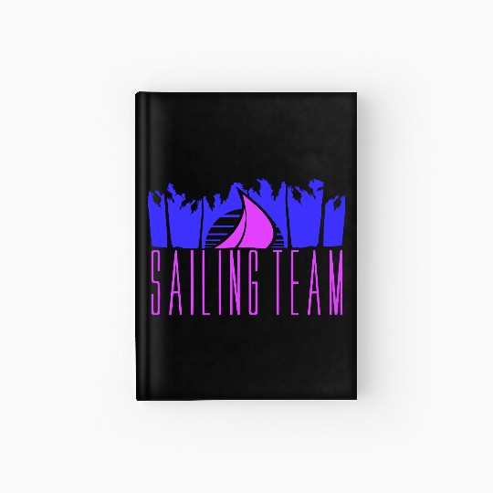 Sailing Team Ship Sun Palm Trees Sunset Sunrise Hardcover Journal