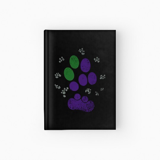 AroAce Cat Paw Prints Hardcover Journal