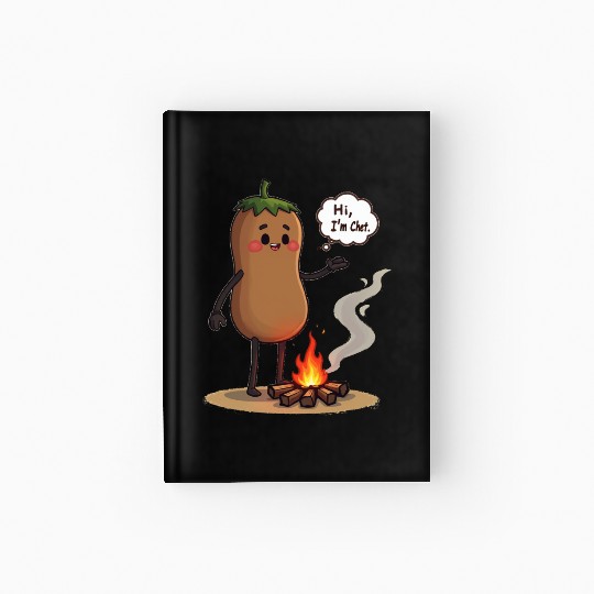 Chestnuts Roasting Christmas Cartoon Hardcover Journal