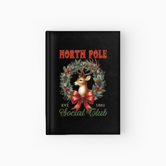 North Pole Soociial Clubb Hardcover Journal