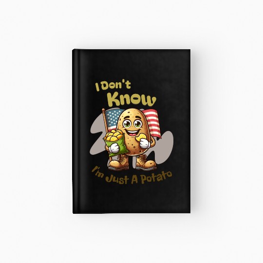 I Don't Know I'm Just A Potato Funny Kawaii Potato Hardcover Journal