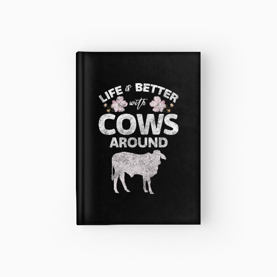 Cows Agriculture Moo Farmer Hardcover Journal