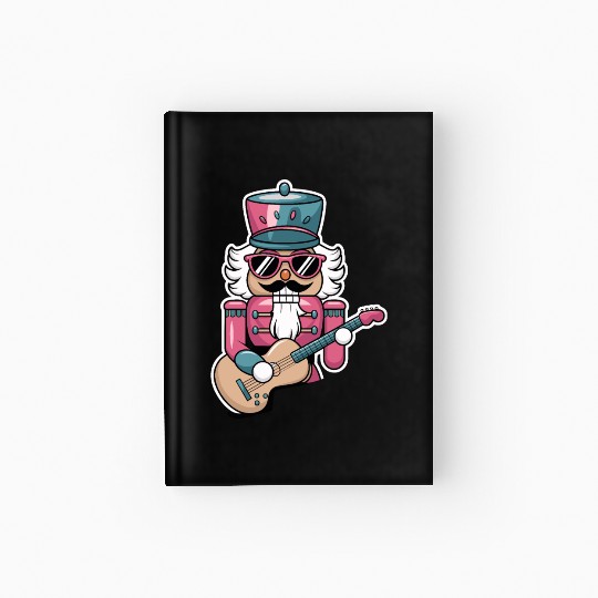 Nutcracker Playing Guitar Hardcover Journal