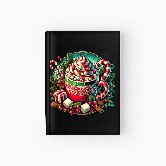 Festive Hot Cocoa Christmas Delight Hardcover Journal
