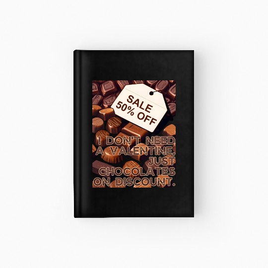 I Don't Need Valentine Just Chocolates on Discount Hardcover Journal