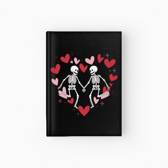 Coquette Valentine Dancing Skeleton Hardcover Journal