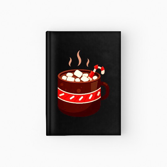 Cozy Hot Chocolate Mug Design Hardcover Journal