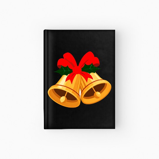Festive Christmas Bell Icon Hardcover Journal