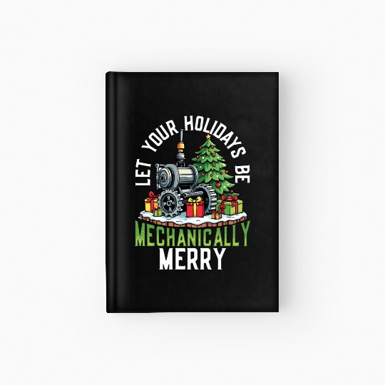 Mechanically Merry Steampunk Christmas Holiday Hardcover Journal