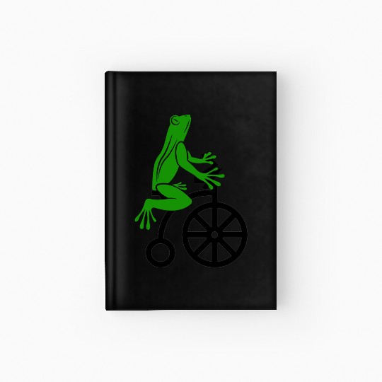 frog bicycle Hardcover Journal