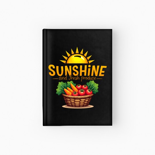 Farmers Market Vendor Fresh Produce and Local Hardcover Journal