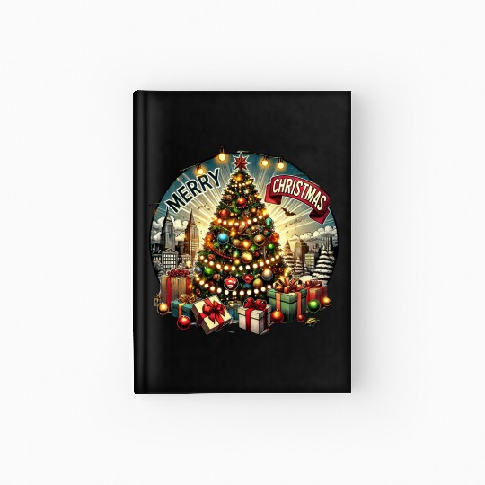 Classic Christmas Tree Design - Christmas Gifts Hardcover Journal