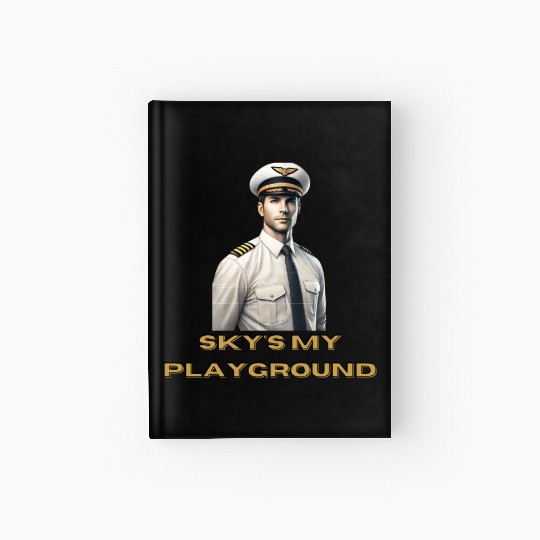 Sky's My Playground - Hardcover Journal for Pilots