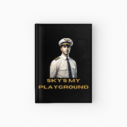 Sky's My Playground - Hardcover Journal for Pilots