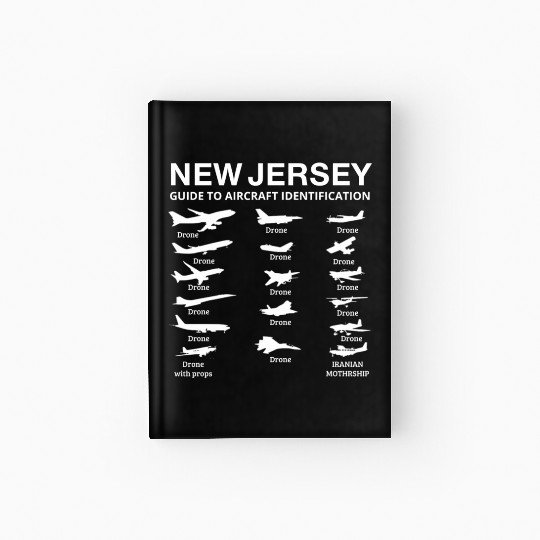 New Jersey Guide to Aircraft Identification Funny Hardcover Journal