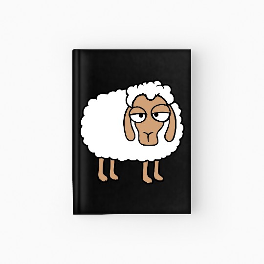Sheep Tired Bored Look Little Sweet Lamb Bad Mood Hardcover Journal