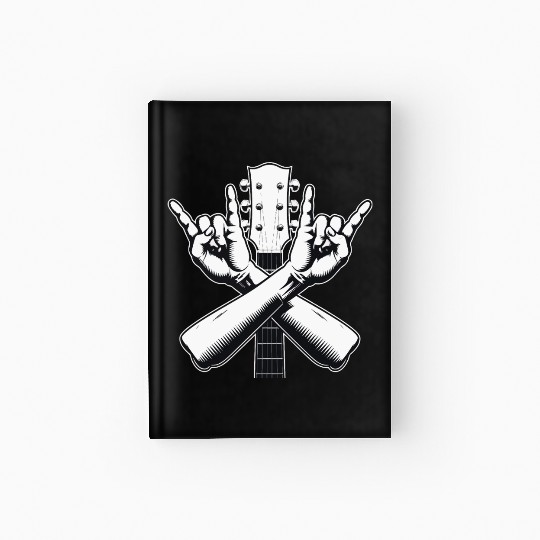 Rock On Guitar Vibes Hardcover Journal