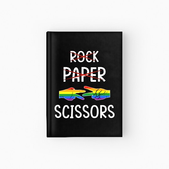 LGBTQ Lesbian Rock Paper Scissors Hardcover Journal