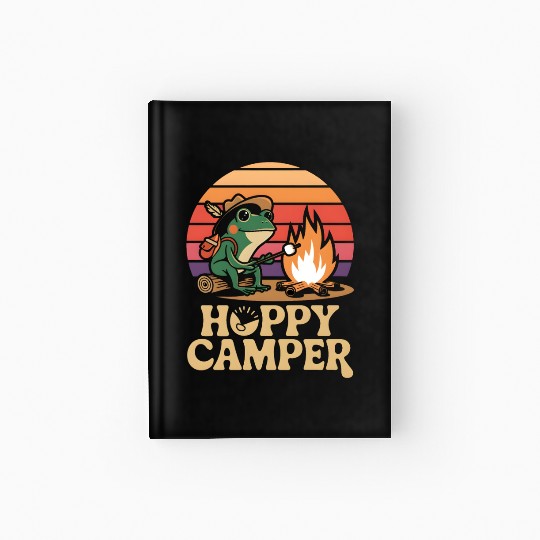 Hoppy Camper Frog Hardcover Journal