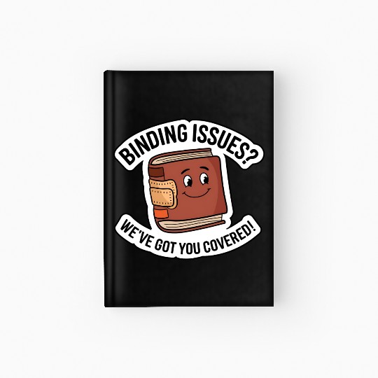 Smiling Book with Bandage – 'Binding Issues?' Hardcover Journal