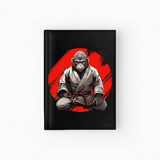 Karate Judo Monkey Chimpanzee Martial arts Hardcover Journal