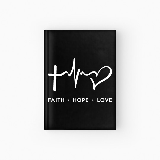 Faith Hope Love - White Hardcover Journal