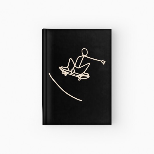 Skater skating on skateboard Hardcover Journal