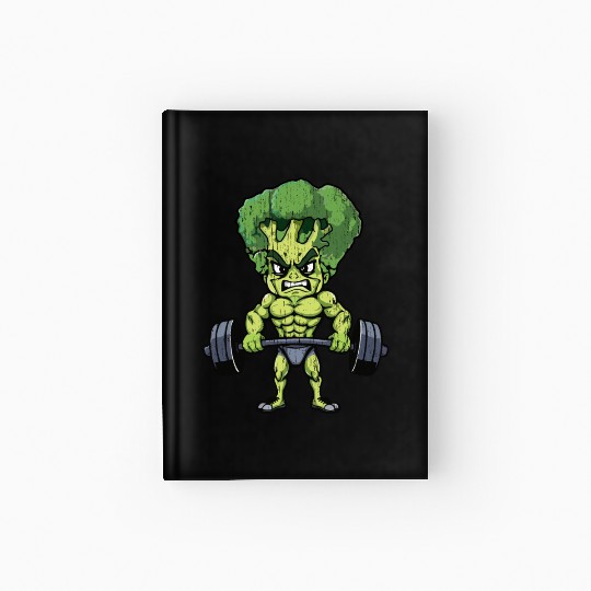 funny broccoli gym bodybuilding Hardcover Journal