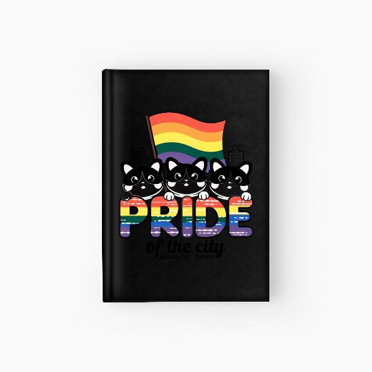 Pride of Jacksonville City Florida USA Rainbow Fla Hardcover Journal
