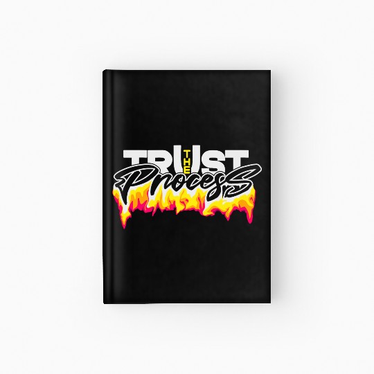 Trust the process typography design Hardcover Journal