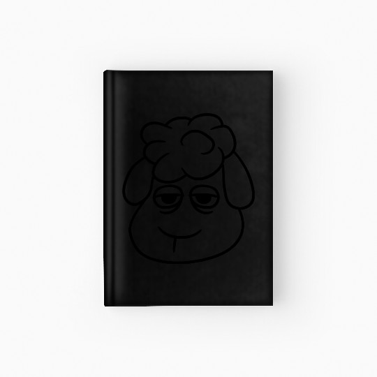 Sheep Tired Bored Empty Look Head Face Unhappy Sad Hardcover Journal
