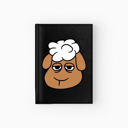 Sheep Tired Bored Empty Look Head Face Unhappy Sad Hardcover Journal