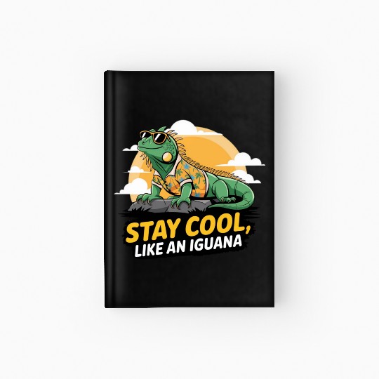 Fun and Colorful Iguana Art for Reptile Lovers Hardcover Journal