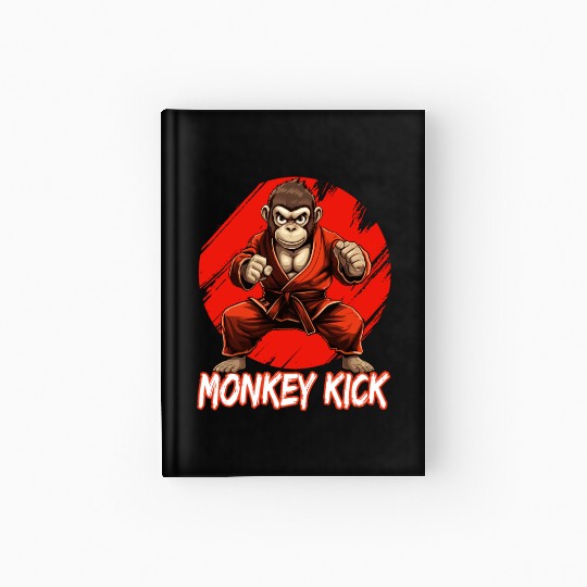 Karate Judo Monkey Chimpanzee Martial arts Hardcover Journal