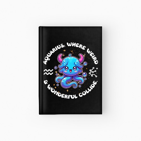 Aquarius: Where Weird and Wonderful Collide Zodiac Hardcover Journal