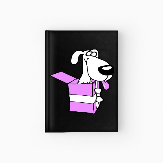 Dog Pet Gift Box Funny Crazy Surprise Fun Puppy Hardcover Journal