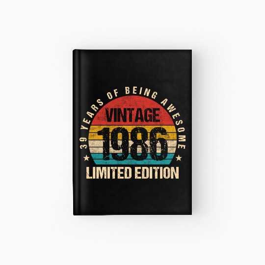 Vintage 1986 Limited Edition 39th Birthday Gift Hardcover Journal