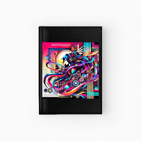 "Cyberpunk Anime Vibes" Hardcover Journal