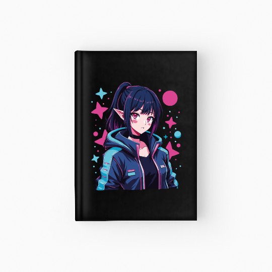 Manga Techwear Harajuku Anime Cyberpunk Hardcover Journal