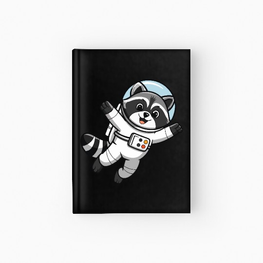 Astro Racoon for Kids Astronaut Hardcover Journal